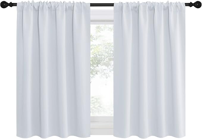 NICETOWN Greyish White Window Curtain Panels, RV Bunk Curtains, Thermal - Image 2