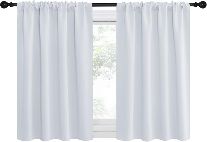 NICETOWN Greyish White Window Curtain Panels - Image 2