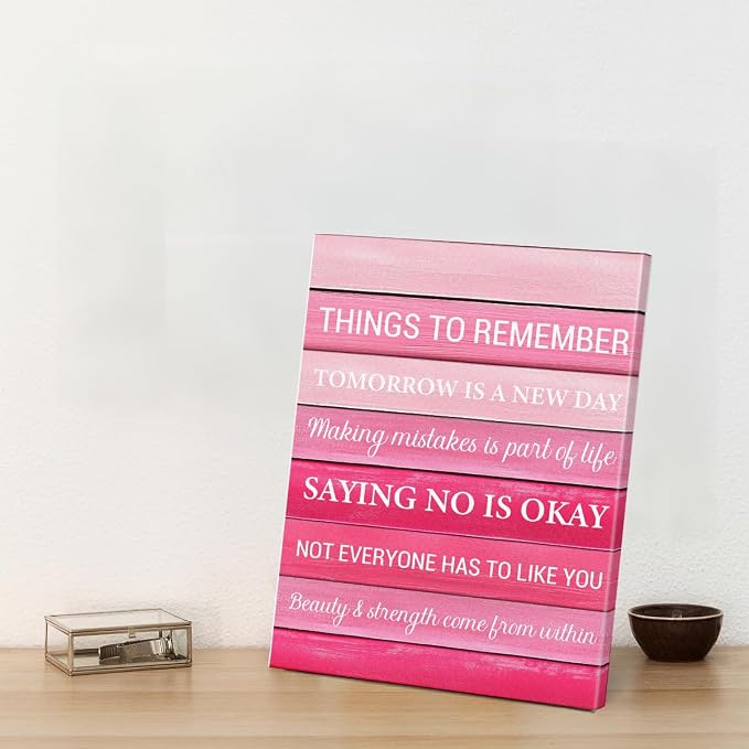 Inspirational Pink Wall Art Decor, Preppy Motivational Room Sign - Image 6