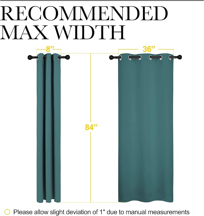 NICETOWN Thermal Insulated Solid Grommet Blackout Curtains/Drape - Image 6