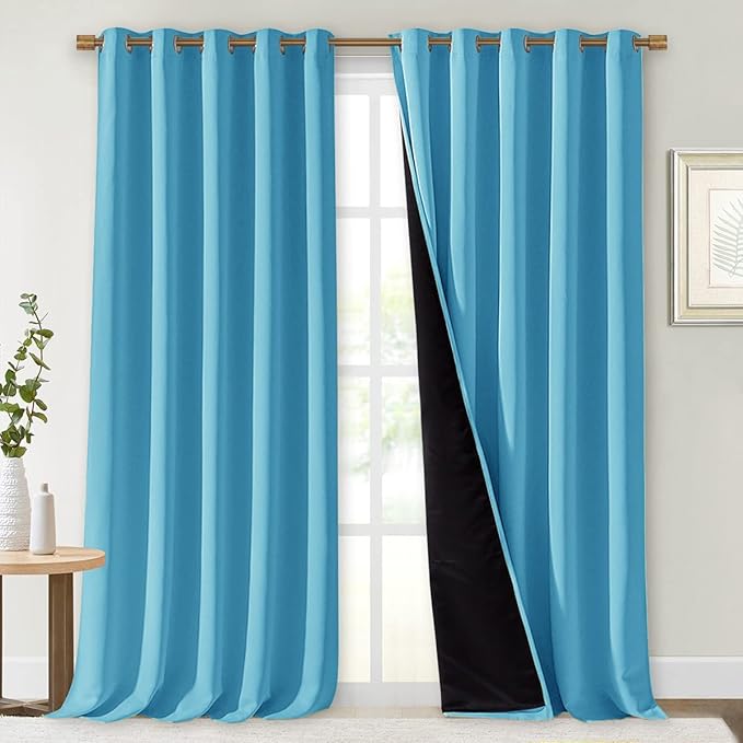 NICETOWN Insulated 100% Blackout Curtains, Noise Reducing Performance Drapes by NICETOWN
