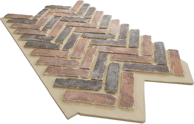 EverStone Herringbone Faux Brick Panel, 46 1/2"W x 25 1/4"H x 1"D, Horizon Color - Image 6