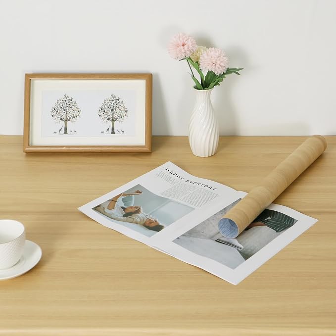 Heroad Peel and Stick Wallpaper Wood Contact Paper Wood Wallpaper Maple Wood - Image 2