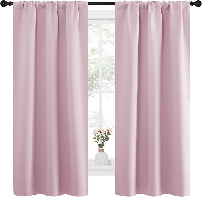 NICETOWN Bedroom Curtains, Room Darkening Draperies Window Curtain Panels - Image 2