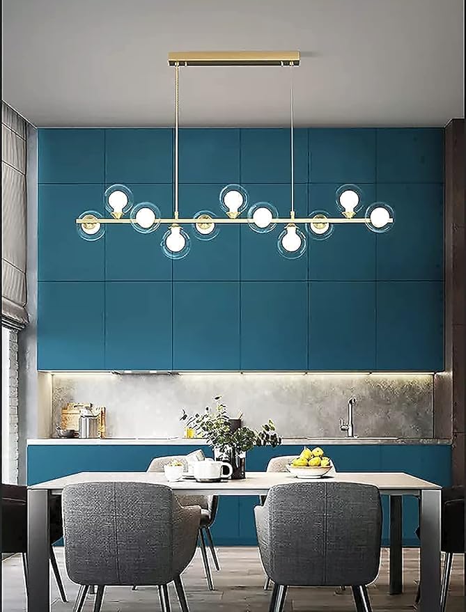 Dimoon 236''x17.7'' Blue Peel and Stick Wallpaper Contact Paper Modern Self - Image 6