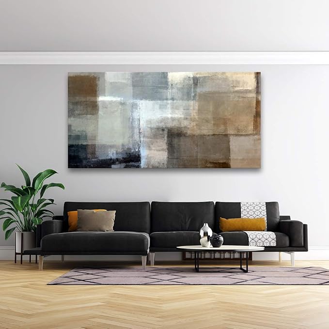 Baisuart A61275 Canvas Prints Abstract Wall Art Print Paintings Grey and Brown - Image 3