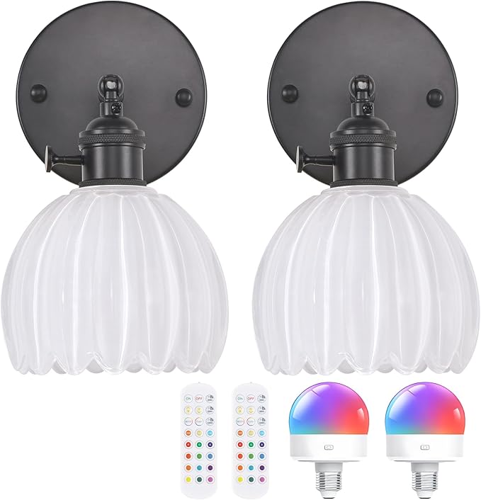Shenmoyl Vintage Battery Operated Wall Sconce by Shenmoyl