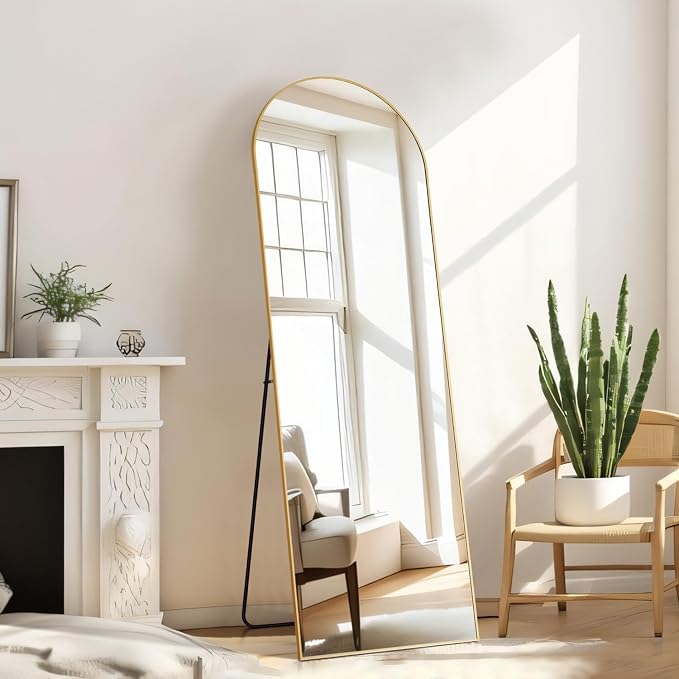 Arched Mirror Full Length, Upgraded 16"x59" Body Wall Mirrors - Image 6