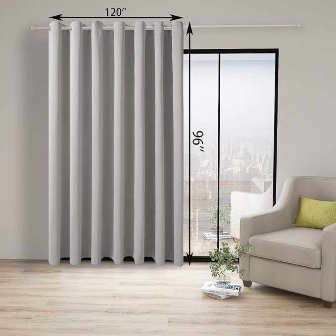 BONZER Room Divider Curtain Total Privacy Wall Extra Wide Grommet Room - Image 4