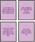 Locomiss Purple Christian Wall Art Decor Posters, Modern Bible Verse Prints by Unknown