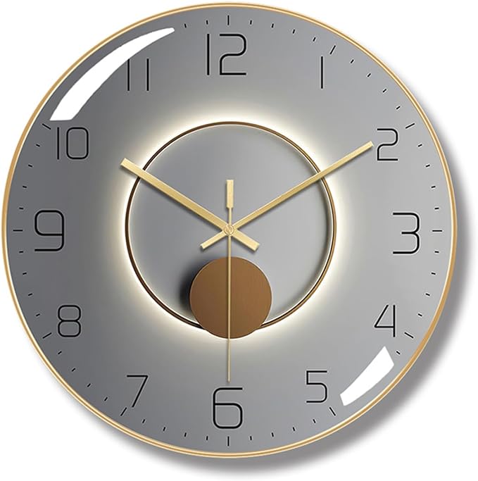Ergocar Silent Modern Metal Wall Clock by Ergocar