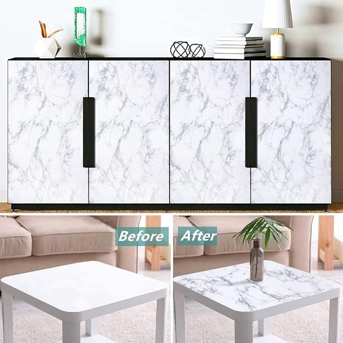 Arthome White Marble Contact Paper - Image 5