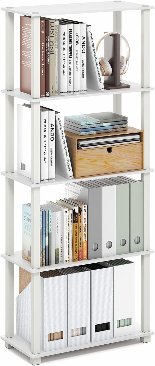 Furinno Turn-S-Tube Book Shelf, 5-Tier Toolless Storage Shelves by Furinno-FitsYourSpaceFitsYourBudget
