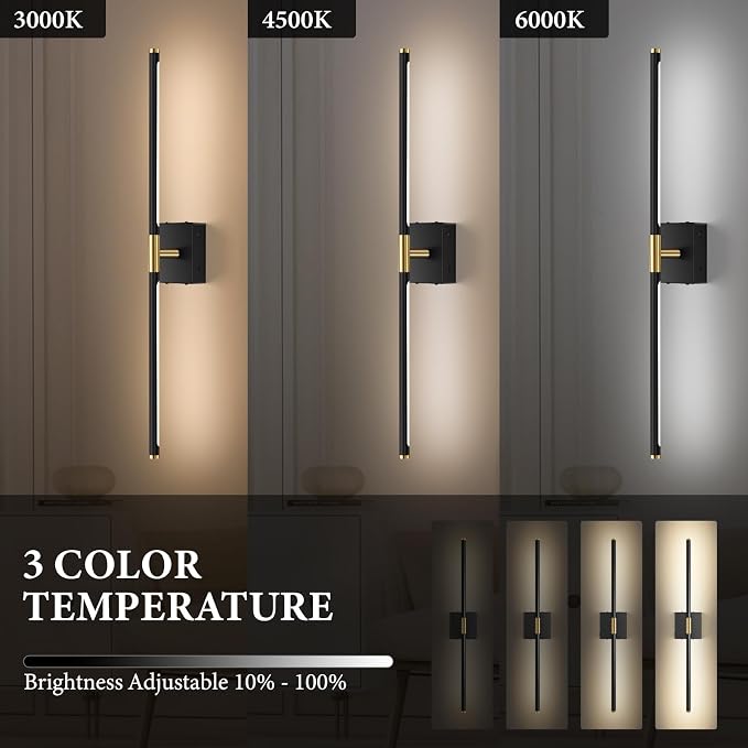 SAIMAND Wireless Sconces Set of 2 Battery Operated, 8000mAh USB Rechargeable - Image 2