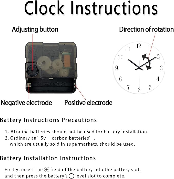XNM Large Wall Clock for Girls Room 20 Inch Purple Clock Battery Operated Glass - Image 8