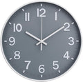 Wall Clock 12 Inch Grey Modern Simple Quartz Decorative Clock Non-Ticking by BAKBRAND