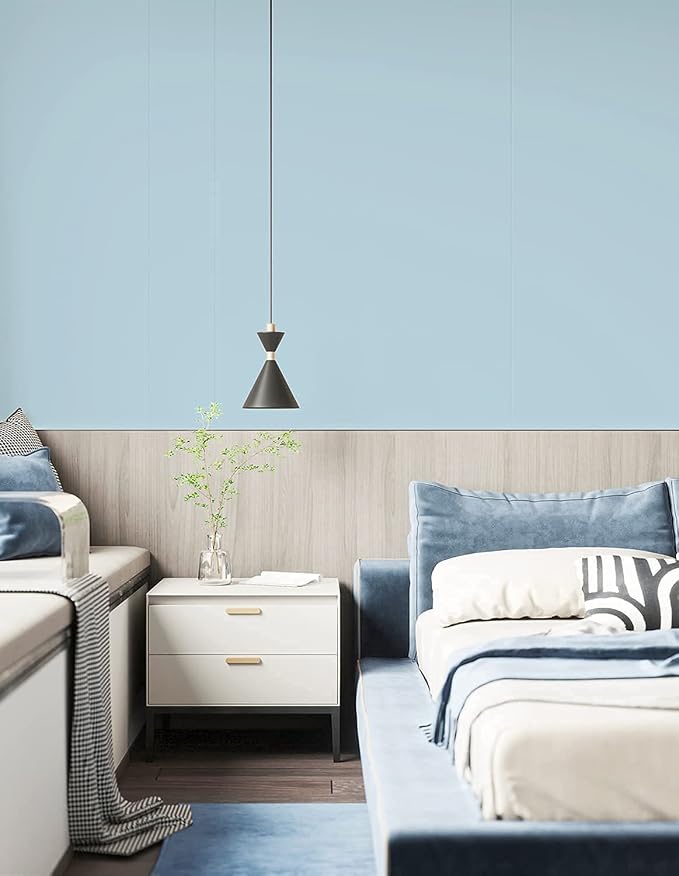 Dimoon 236''x17.7'' Blue Peel and Stick Wallpaper Contact Paper Modern Self - Image 9