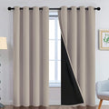 Yakamok 100% Blackout Curtains 96 Inches Long, 2 Thick Layers Heat and Full by Yakamok