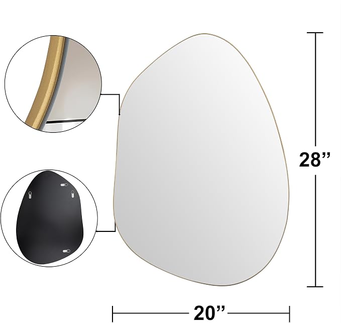 Irregular Wall Mirror Asymmetrical Mirror, Decorative Modern Mirror, Tempered - Image 4