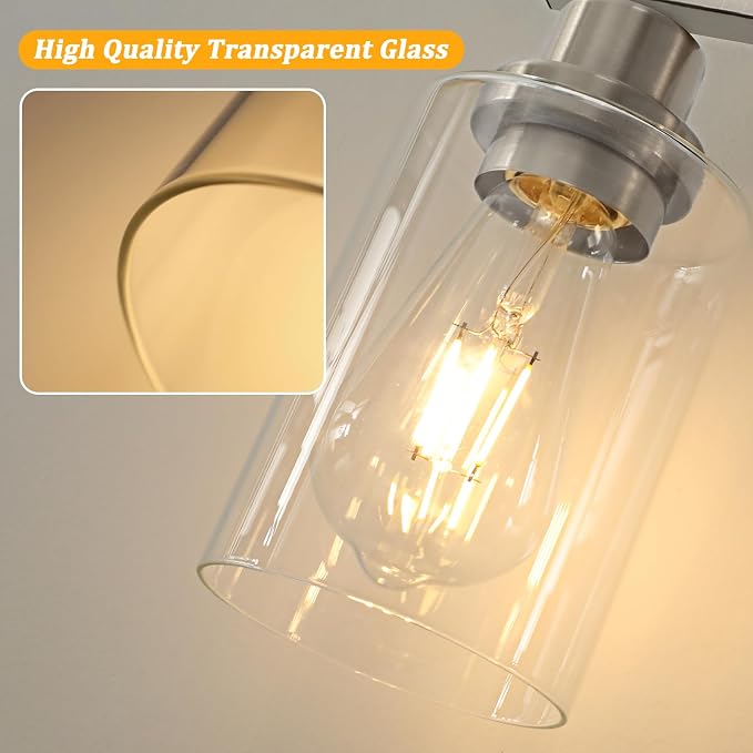 Unicozin 4-Light Bathroom Light Fixtures, Modern Vanity Lights - Image 9