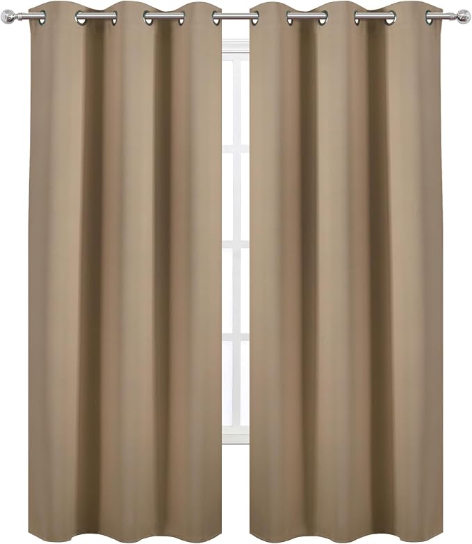 LEMOMO Natural Thermal Blackout Curtains/42 x 84 Inch/Set of 2 Panels Room - Image 2