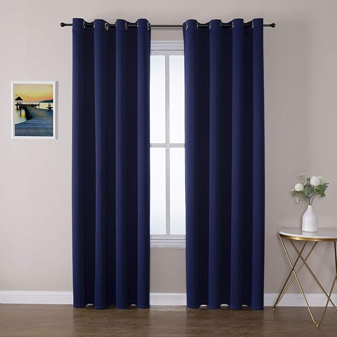 ChrisDowa Blackout Curtains 90 Inches Long 2 Panels Set by ChrisDowa