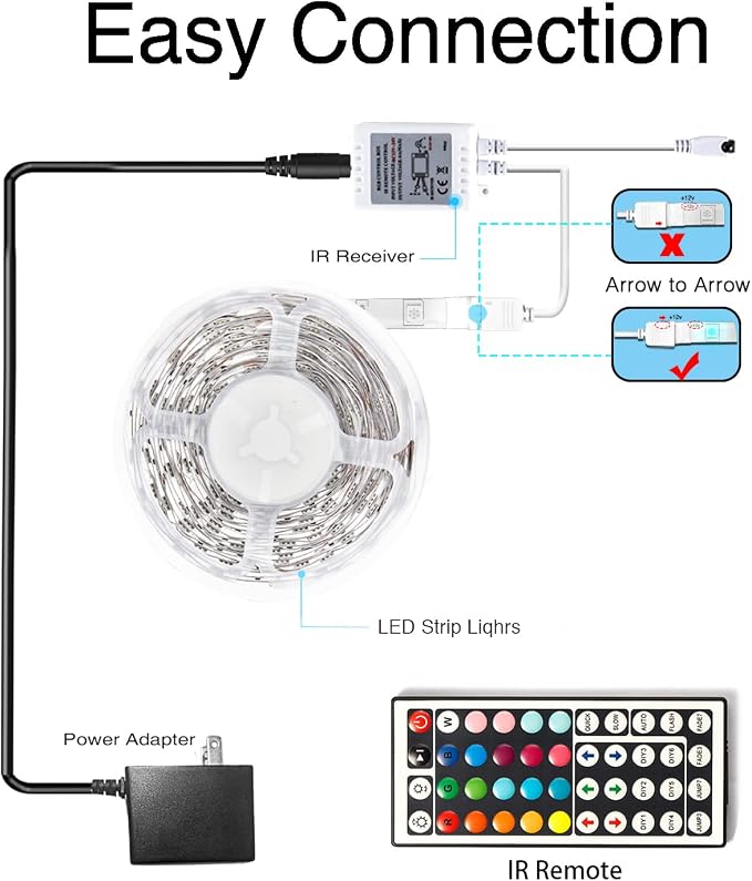 DAYBETTER Led Lights for Bedroom, 32.8ft Led Strip Lights RGB Color Changing - Image 3