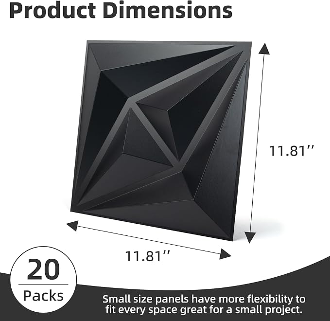 AMZDEPOT 3D Wall Panels for Interior Wall Decor, 3 Layout Options PVC Textured - Image 2
