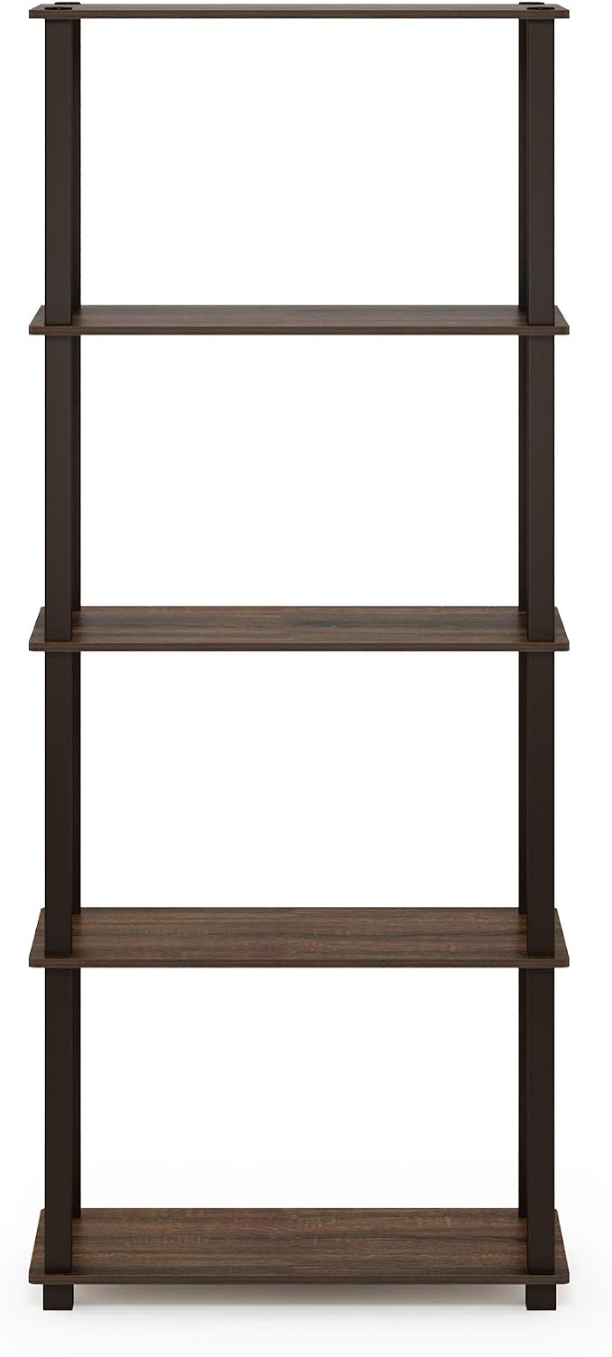 Furinno TURN-S-TUBE Book Shelf, 5-Tier Toolless Storage Shelves - Image 6