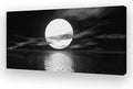 Cao Gen Decor Art S06462 Wall Art Canvas Sea White Full Moon in Night Picture by Cao+Gen+Decor+Art