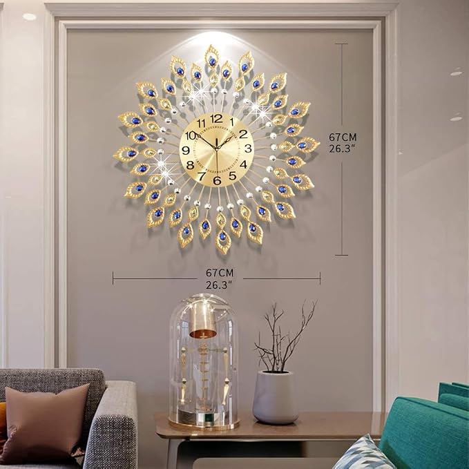 26.4 Inch Gold Large Wall Clock - Image 3
