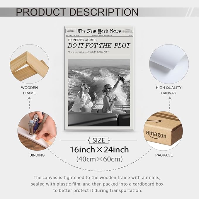 Black and White Fashion Hot Girl Poster Fun Do It - Image 2