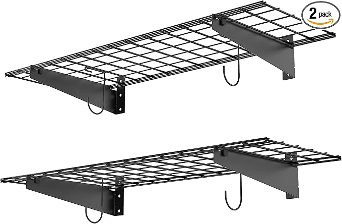WALMANN 2 Pack Garage Wall Mount Shelves, 45x15 inch Wall Mounted Storage by WALMANN