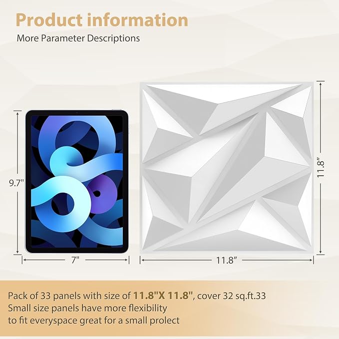 Heikki 30 Pack 3D Wall Panel for Interior Wall Décor, PVC Flower Textured Wall - Image 4