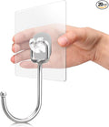 Antimbee All-Purpose Large Adhesive Hooks, Heavy Duty Hooks 37 lb, Adhesive by Antimbee