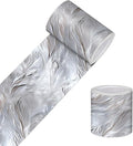 HOMETITUTE Wallpaper Border Peel and Stick Marble Silver Texture Decorative by HOMETITUTE