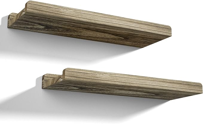 Love-KANKEI Floating Shelves Wall Mounted Set of 2, 17 Inch Rustic Wood Wall by Love-KANKEI