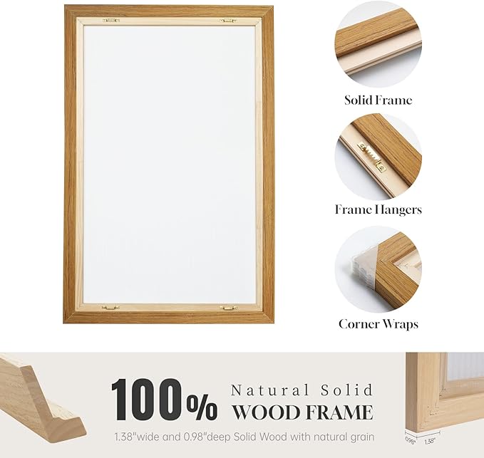 Large Framed Neutral Boho Wall Art - Image 6