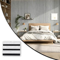 Wood Slat Acoustic Panels, 4.7"x5.9" 3D Wall Panels, Modern Fluted Sound by TREKATLAUTO
