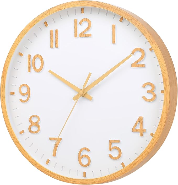 Wall Clocks Battery Operated 8 inch Modern Wall Clock, Silent Non Ticking Wall - Image 2