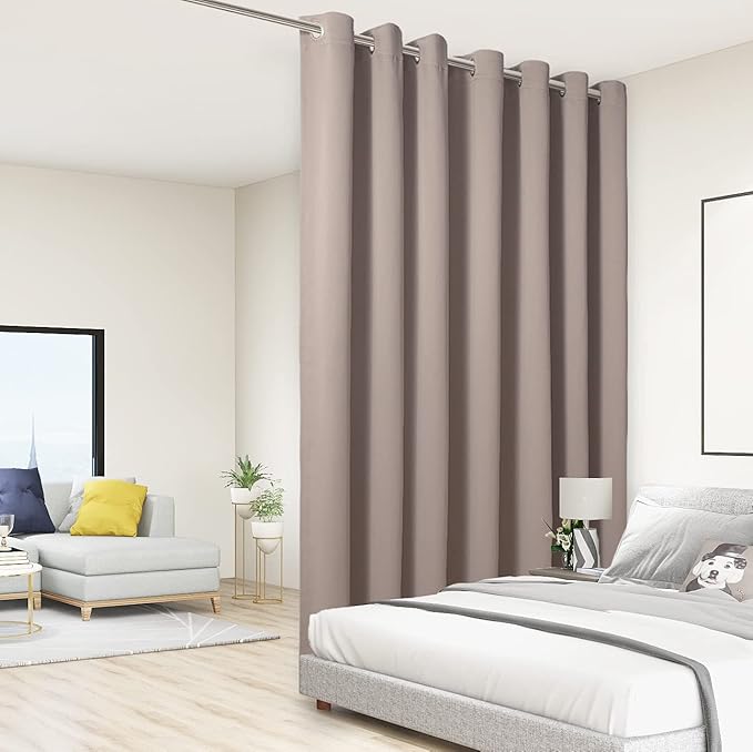 BONZER Room Divider Curtain Total Privacy Wall Noise Reducing Wide Blackout by Bonzer