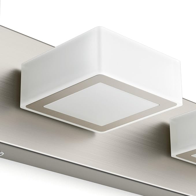Ralbay Brushed Nickel Bathroom Vanity Lights 30inch Metal Acrylic LED Modern - Image 7