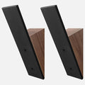 Homeforia Walnut Wood Coat Hooks, High End Walnut Wood & Black Metal Wall by Homeforia