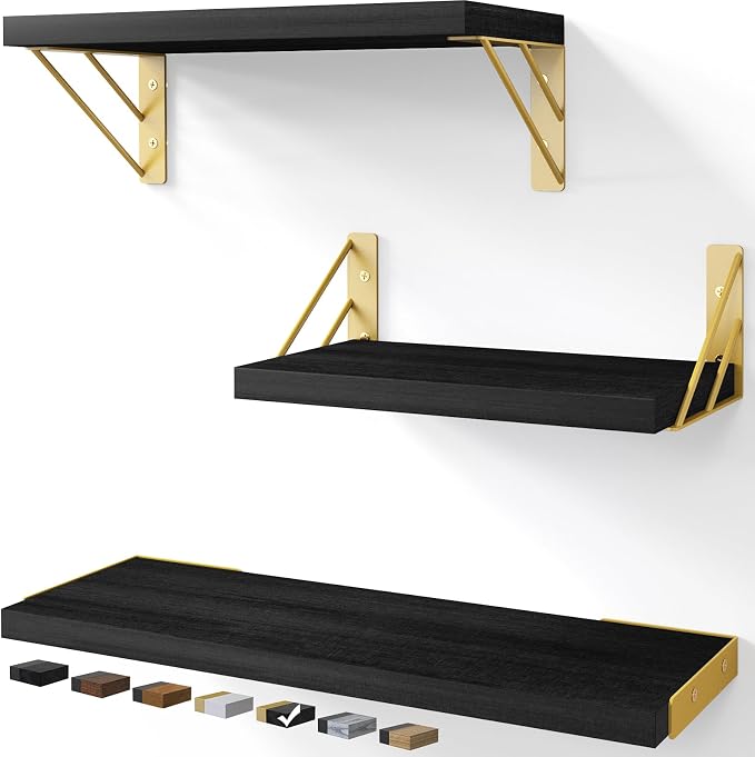 BAYKA Wall Shelves for Bedroom Decor, Floating Shelves for Living Room Kitchen by Bayka