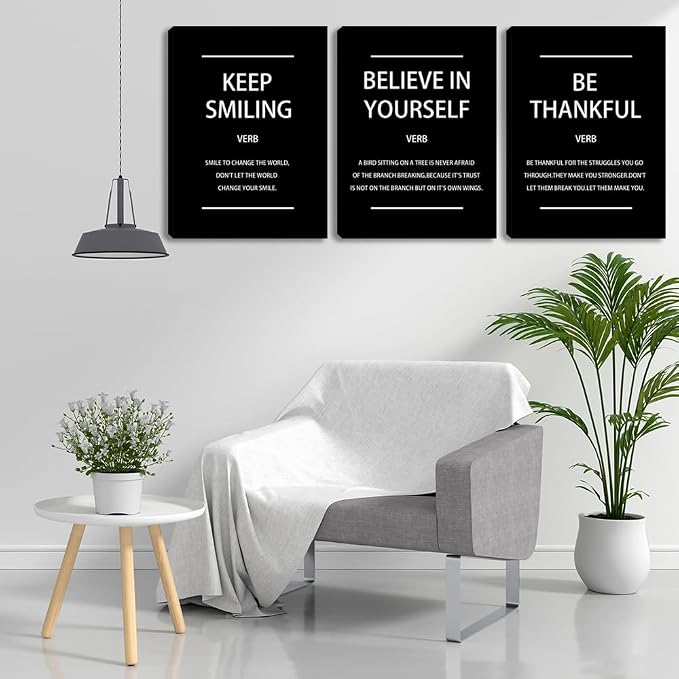 Modern Motivational Affirmation Wall Art Inspirational Encourage Canvas Poster - Image 5