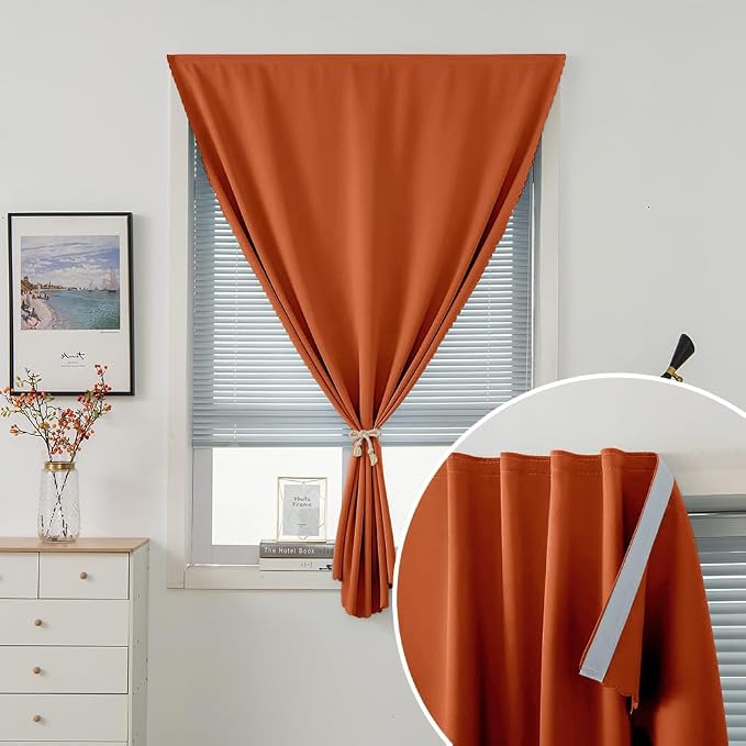 Portable Light Blocking Curtains Self-Stick Design, Removable Adhesive Window - Image 5