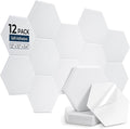 12 Pack Hexagon Acoustic Panels, Self-Adhesive Acoustic Wall Panels by AUSLET