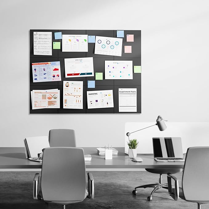 MaxGear Large Felt Bulletin Board 36" x 24", Cork Board Alternative, 6 Pack - Image 8