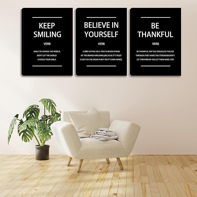 Modern Motivational Affirmation Wall Art Inspirational Encourage Canvas Poster - Image 7