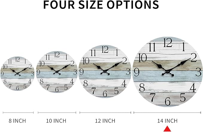 Wall Clock, 14 Inch Wall Clocks Battery Operated Silent Non Ticking, Large - Image 2